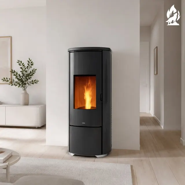 Pellet stove Nobis H10/12 Shape glass black