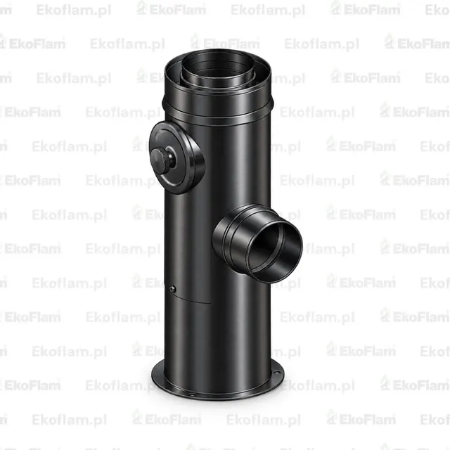 BI-Pellet 80/130 SSR trójnik adapterowy z wyczystką i podporą 10-25cm w kolorze RAL9030