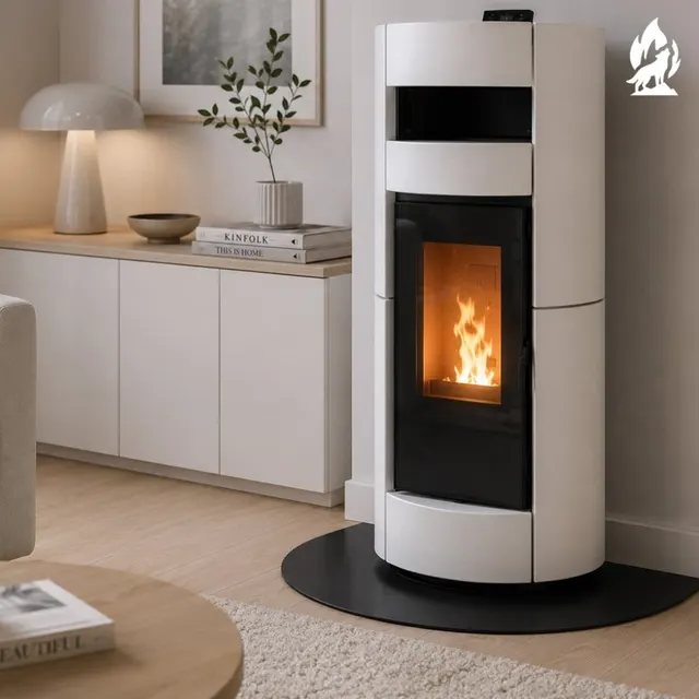 Pellet stove Thermorossi Chic Supreme Natural Plus Maiolica white