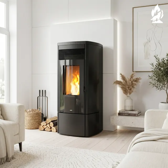 Pellet stove Nobis A11/13 Zenith Plus V steel black