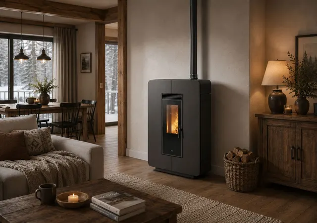Kominek na pellet Klover Astra Multi-Air stal czarna