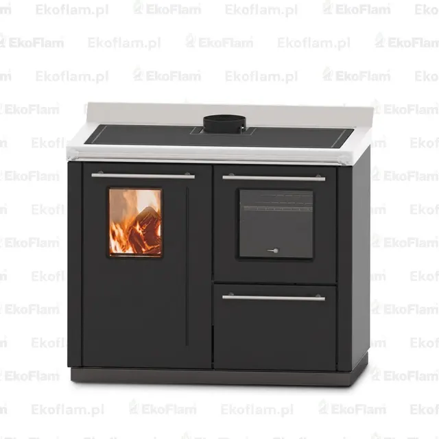 Wood-burning cooker Thermorossi Bosky F30 Square RtS steel black