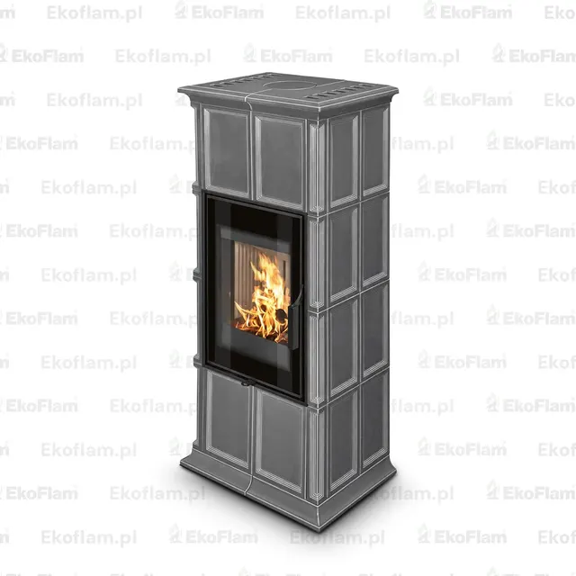 Kominek na drewno Romotop Gremio 1G ceramika  54505 silver