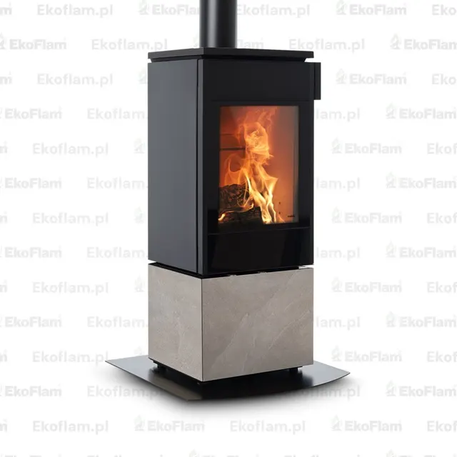 Wood-burning stove Nobis 8/10 Flat 500 gres grey