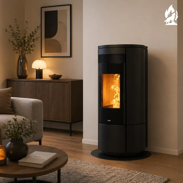 Pellet stove Nobis A11/13 Round V steel black