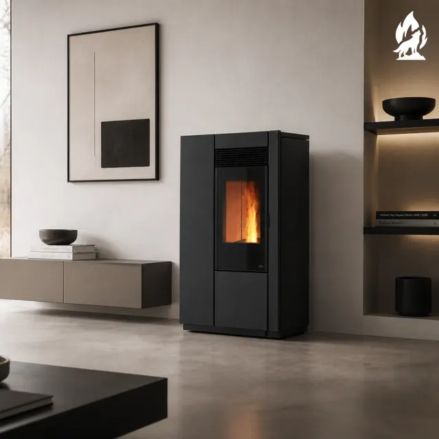Pellet stove Nobis 12 Elana V steel black