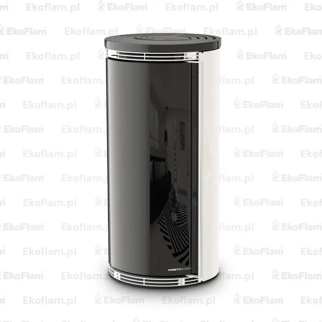 Wood-burning stove Moretti Design Ergonomic Wood glass white