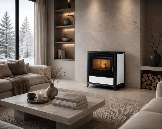 Pellet stove Klover Lady  Air Maiolica avorio