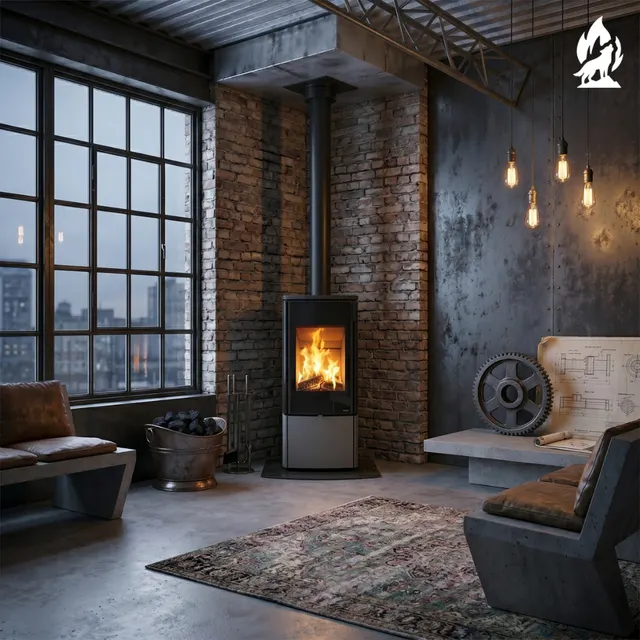 Wood-burning stove Nobis 8/10 Zenith 400 Maiolica grey