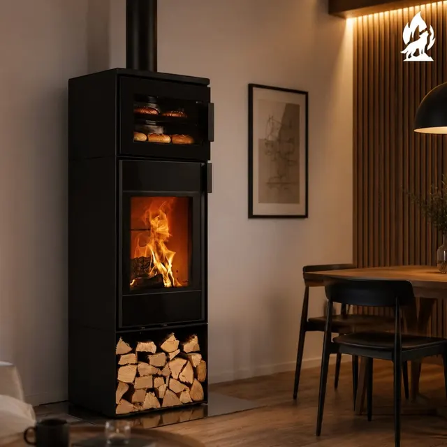 Wood-burning stove Nobis 8/10 Flat 100