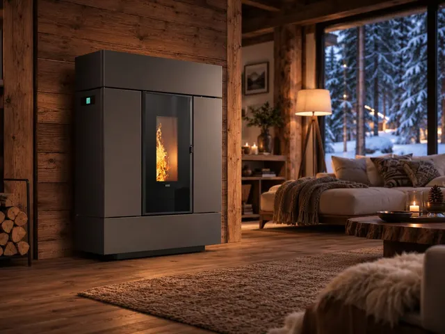 Pellet stove Klover Klio Slim steel bronze
