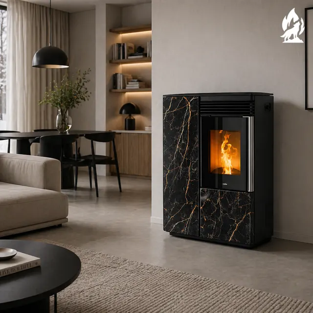 Pellet stove Nobis A10 Light Coax gres night