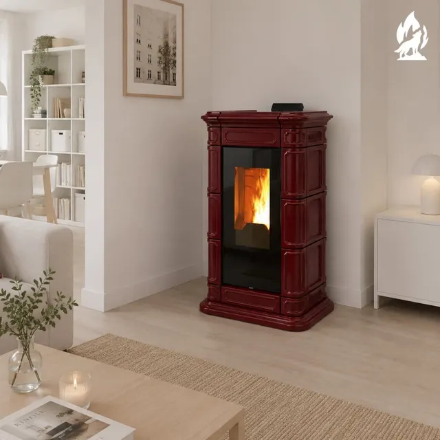 Pellet stove Thermorossi Saint Moritz PIDRA14 Maiolica bordo
