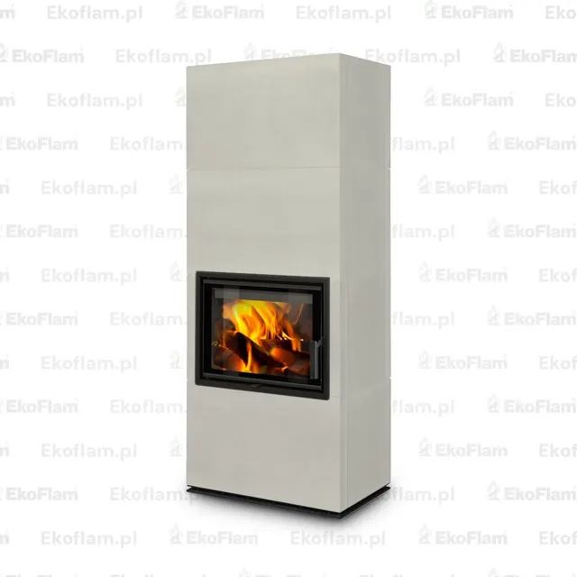 Kominek na drewno Romotop Solid F Top ceramika  31008 kremowy matowy