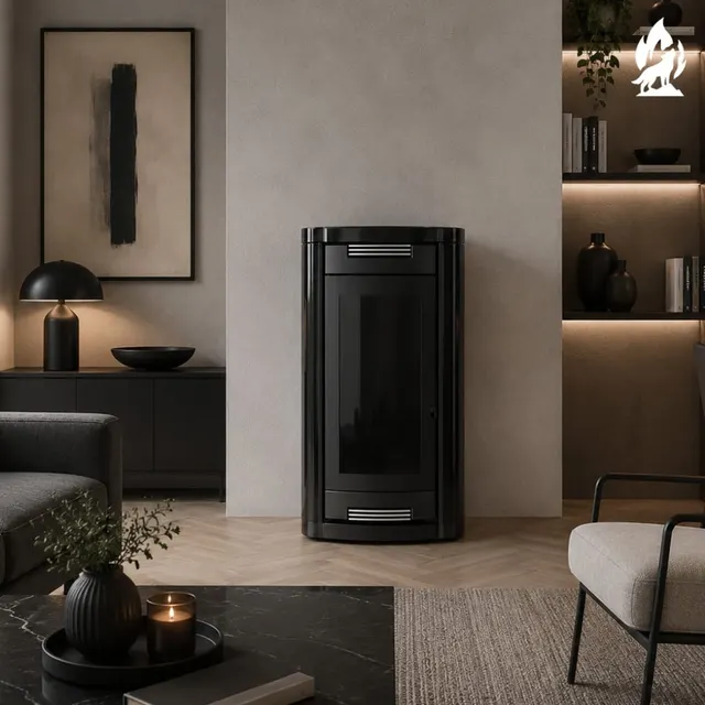 Pellet stove Moretti Design Prestige Aqua Style 26 steel black
