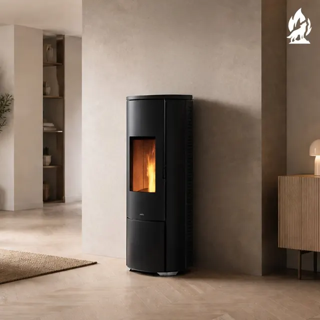 Pellet stove Nobis H10/12 Shape glass black