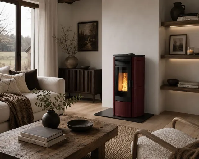 Pellet stove Klover Omega 120 Plus Multi-Air Maiolica bordo