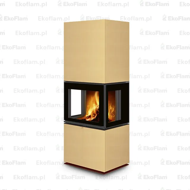 Kominek na drewno Romotop Lera C GH ceramika  63100 orzechowy