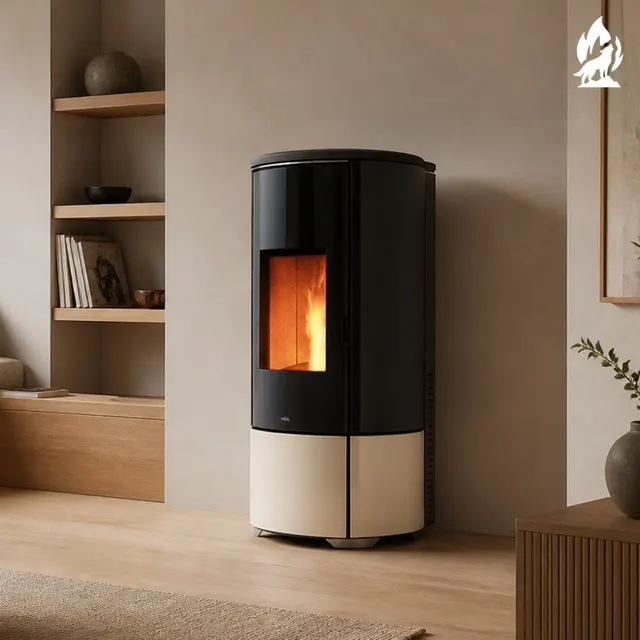 Pellet stove Nobis H10/12 Shape Maiolica hazelnut