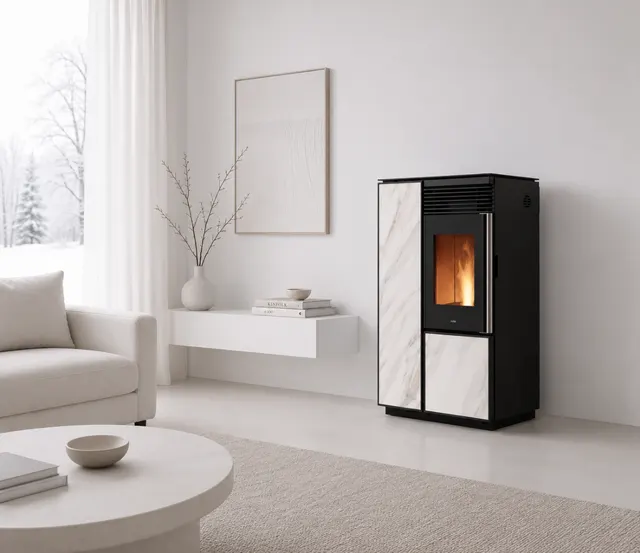 Pellet stove Nobis A10 Light C gres carrara