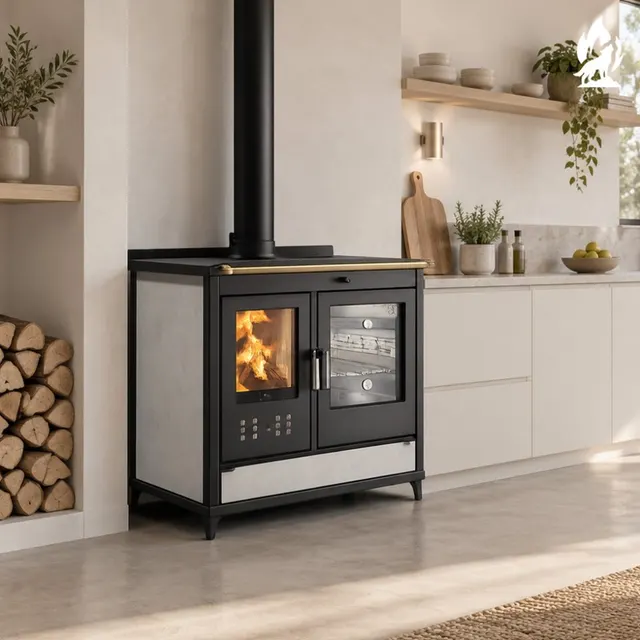 Wood-burning cooker Klover Star 90 Country gres piaskowy