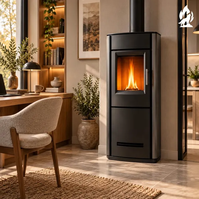 Kominek hybrydowy Piazzetta E228 Steel czarny
