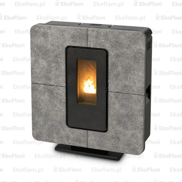 Pellet stove Thermorossi SlimQuadro Idra gres grey