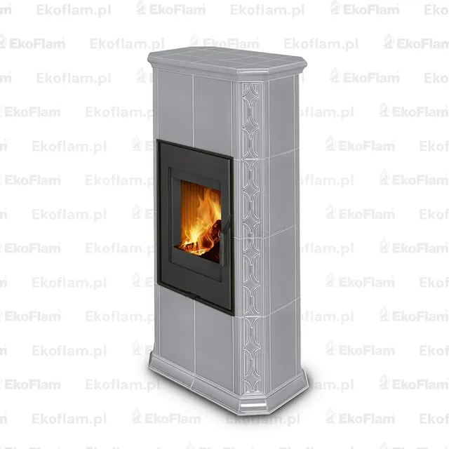 Kominek na drewno Romotop Gremio 4 z ceramiką, model 51591, wolnostojący, widok produktu.