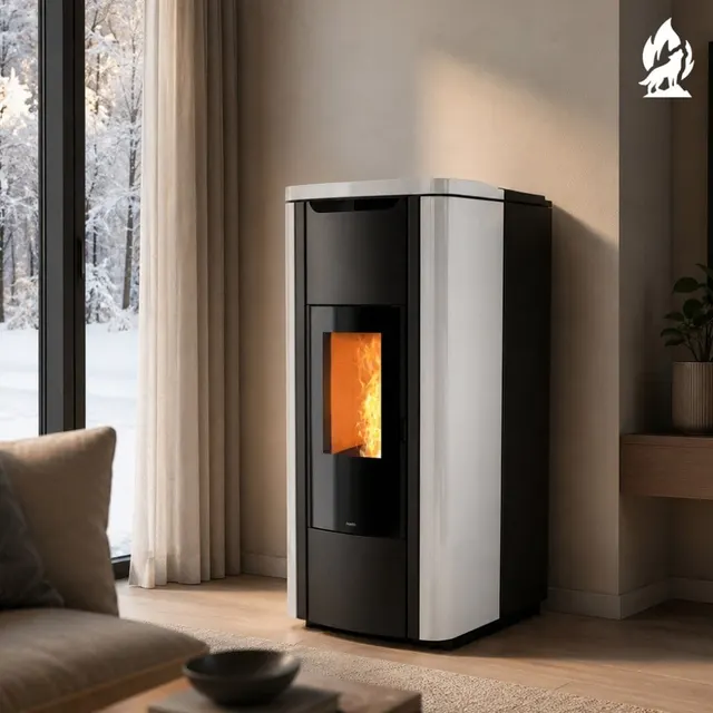 Pellet stove Nobis H20/25 Shape steel white