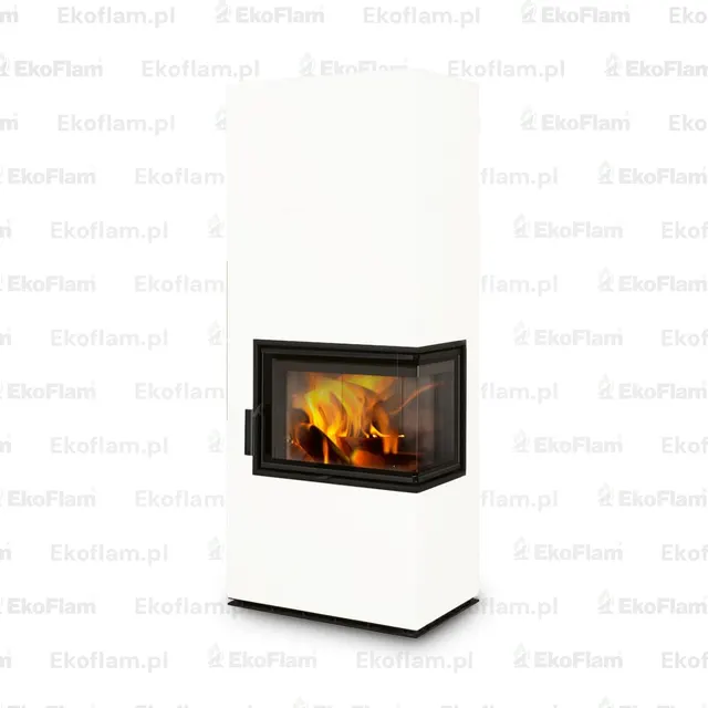 Kominek na drewno Romotop Solid R ceramika  31909 kremowy błyszczący