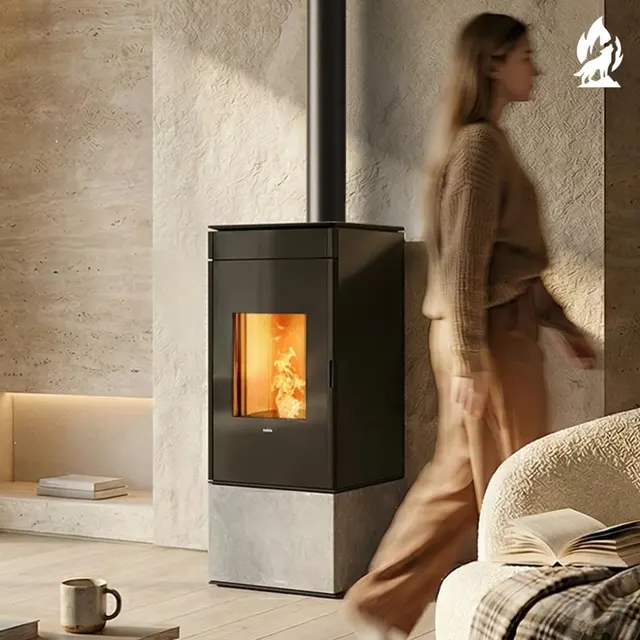Pellet stove Nobis A8/10 Quadra Top V gres grey