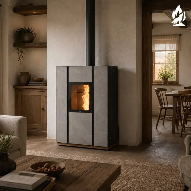 Hybrid stove Nobis Unica 10 V gres grey