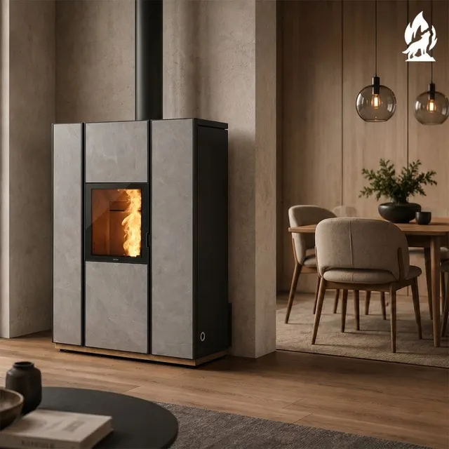Hybrid stove Nobis Unica 10 V gres grey