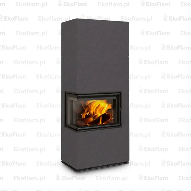 Kominek na drewno Romotop Solid L ceramika  57558 antracyt