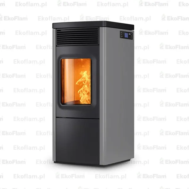 Pellet stove Nobis 6/9 N70 V steel grey