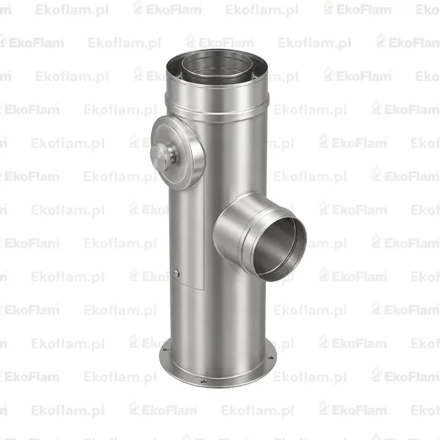 BI-Pellet 80/130 SSRG trójnik adapterowy z wyczystką i podporą 25-40cm