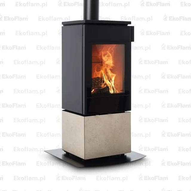 Wood-burning stove Nobis 8/10 Flat 500 gres travertine