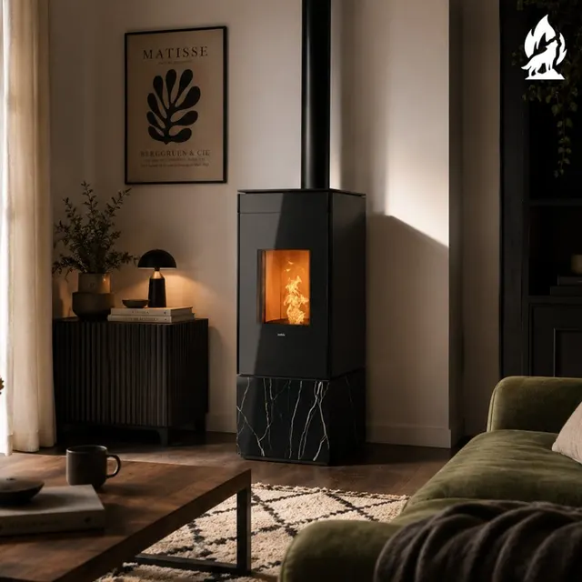 Pellet stove Nobis A8/10 Quadra Top V gres night