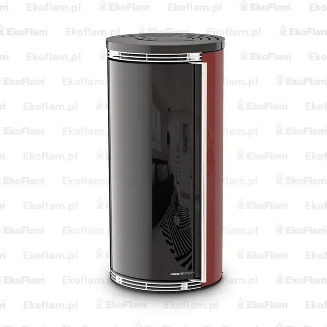 Wood-burning stove Moretti Design Ergonomic Wood glass bordo