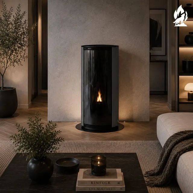 Pellet stove Moretti Design Trifolium Air glass grey