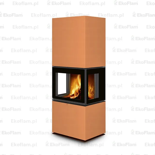 Kominek na drewno Romotop Lera C GH ceramika 63600 w kolorze terra
