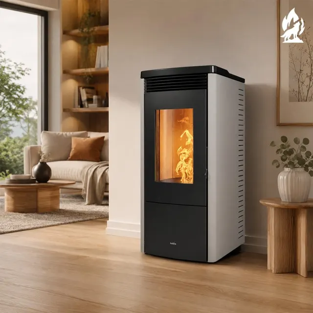 Pellet stove Nobis 6/9 Jolly V steel white