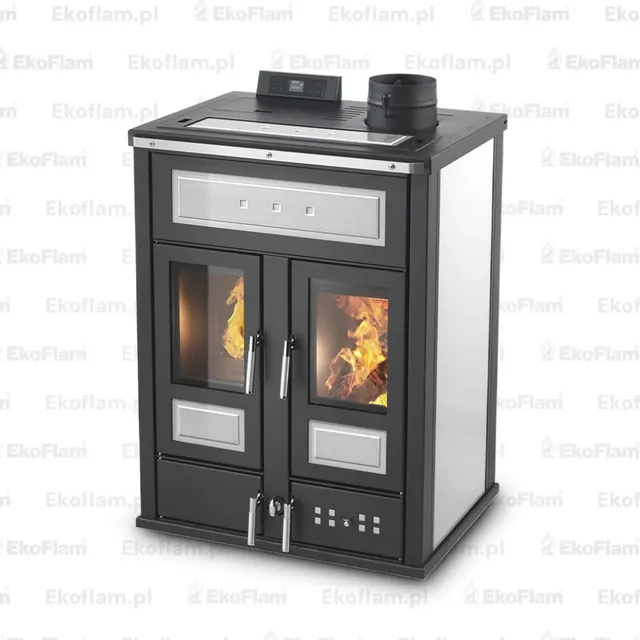 Hybrid stove Klover Bi-Fire Mid Maiolica avorio