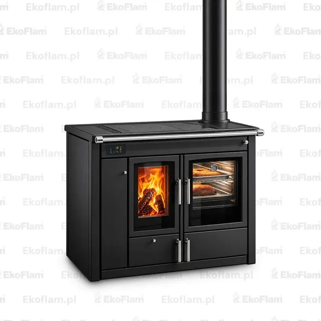 Wood-burning cooker Klover Altea 110 steel black