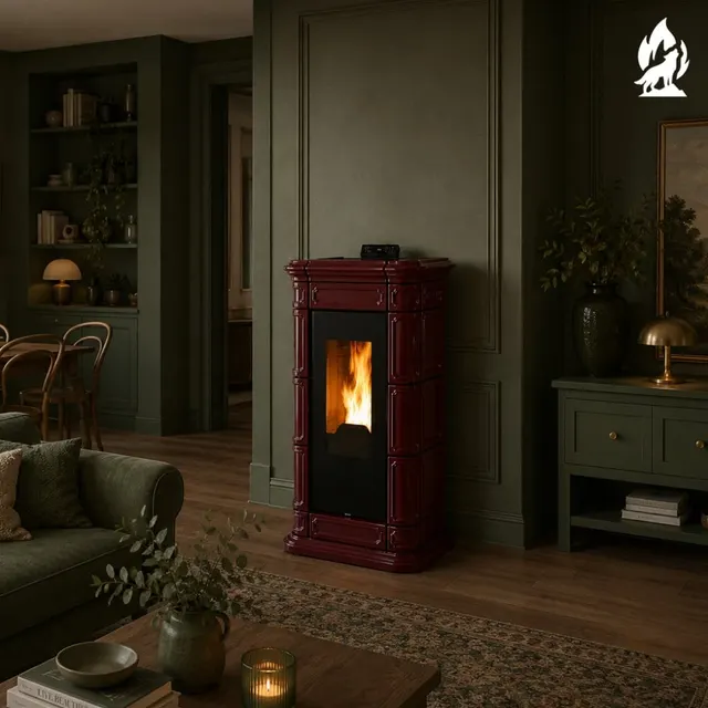 Pellet stove Thermorossi Saint Moritz Supreme Idra Maiolica bordo