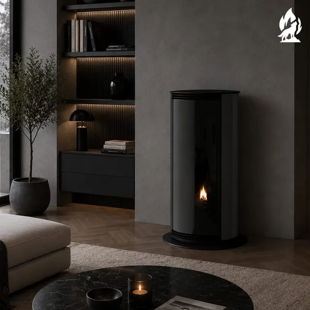 Pellet stove Moretti Design Trifolium Air glass grey