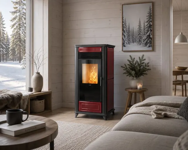 Pellet stove Klover Class 90 Air Maiolica bordo