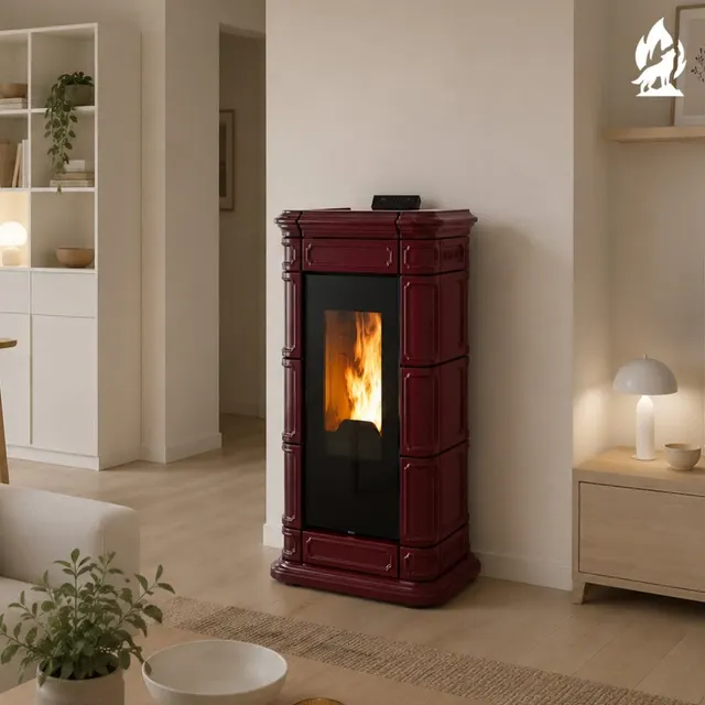 Pellet stove Thermorossi Saint Moritz Supreme Idra Maiolica bordo