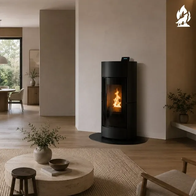 Pellet stove Thermorossi Chic Pidra14 Maiolica black