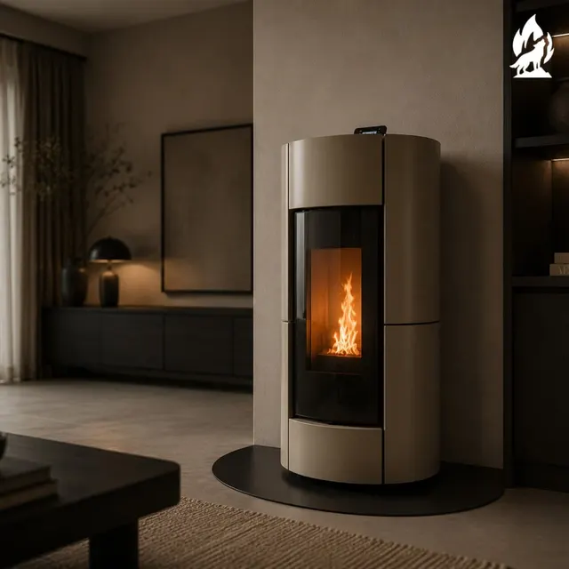 Pellet stove Thermorossi Chic Pidra18 Maiolica turtledove